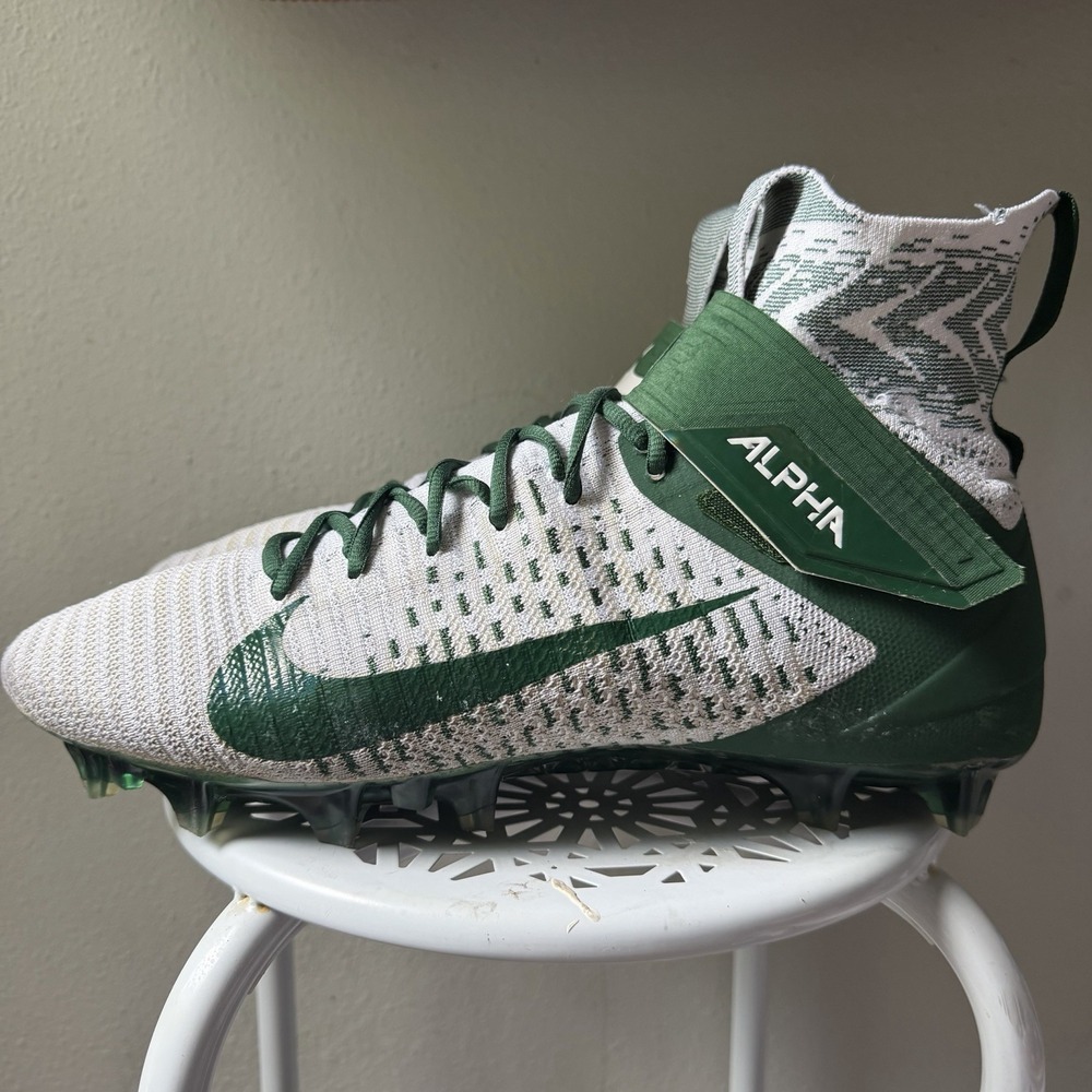 Nike Alpha Menace Elite 2 Football Cleats Green White BV2077-106 Men’s Size 15
